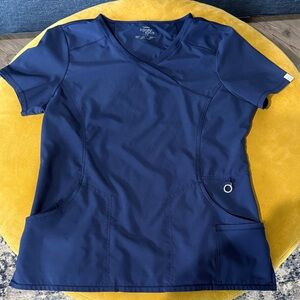 Indigo Short Sleeve V-Neck Scrub Top